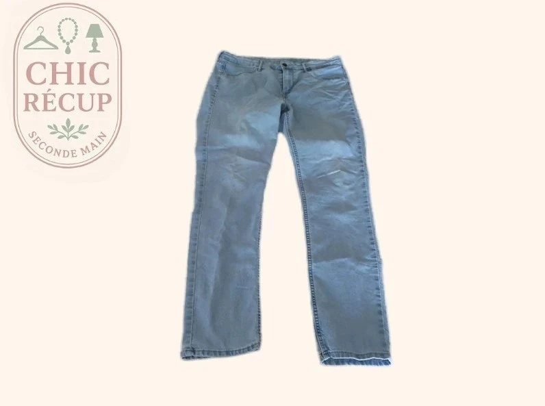 Jean droit H&m - 44 - Bleu clair - 97cm